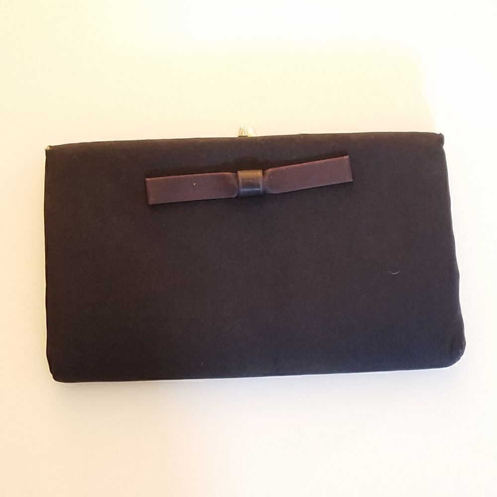 💕3 for $20💕 Navy Blue Bow Evening Bag Clutch
